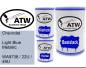 Preview: Chevrolet, Light Blue Metallic, WA9738 / 22U / 49U: 500ml Lackdose + 500ml Klarlack + 250ml Härter - Set, von ATW Autoteile West.